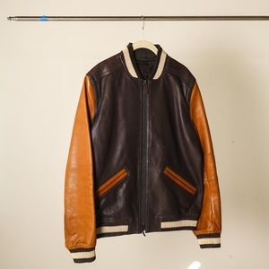 Coach Leather Varsity Bomber Jacket